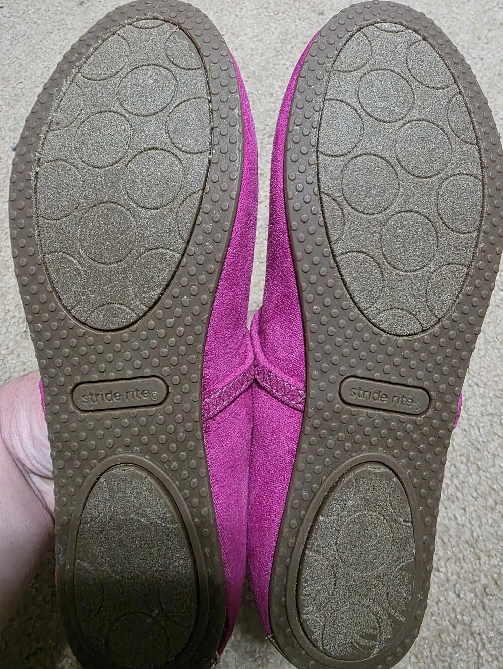 Stride Rite Josette Pink Mary Jane Ballet Shoes Sz 1M